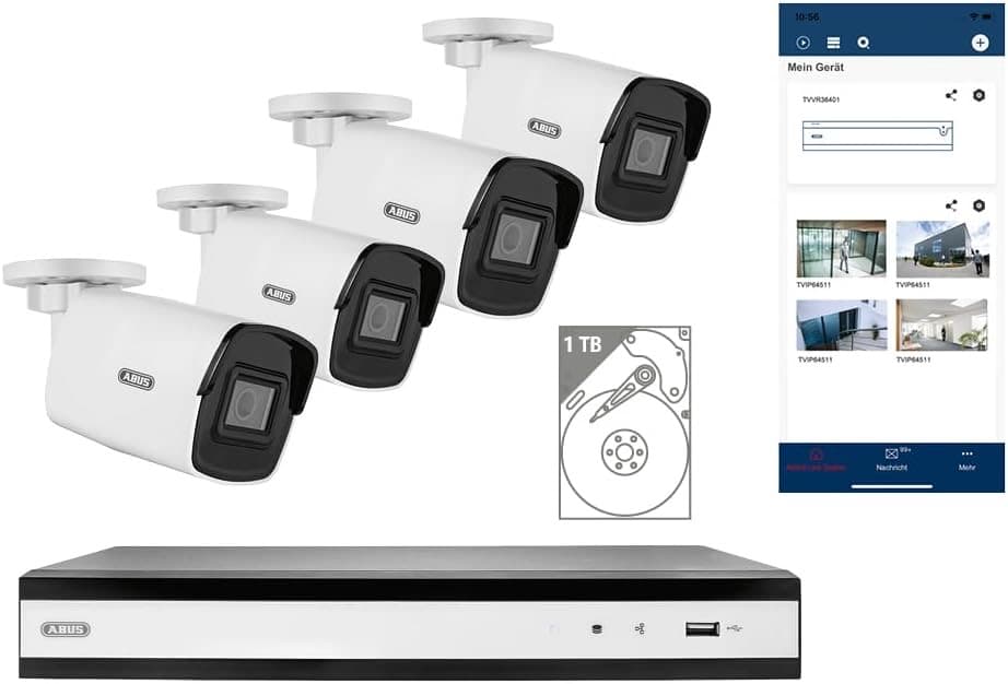ABUS TVVR36444T PoE-Set 4× 4 MP