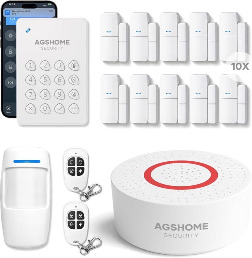 AGSHOME WLAN-Alarmanlage, 15-teilig