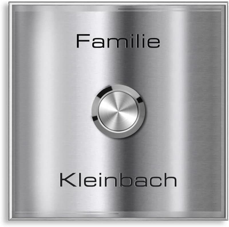 Metzler Edelstahl Funkklingel 10 × 10 cm
