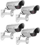 FITNATE 4× Kamera-Attrappe LED Silber