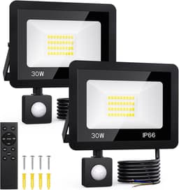 FGRYB 30 W LED-Strahler 2er-Set mit Fernbedienung