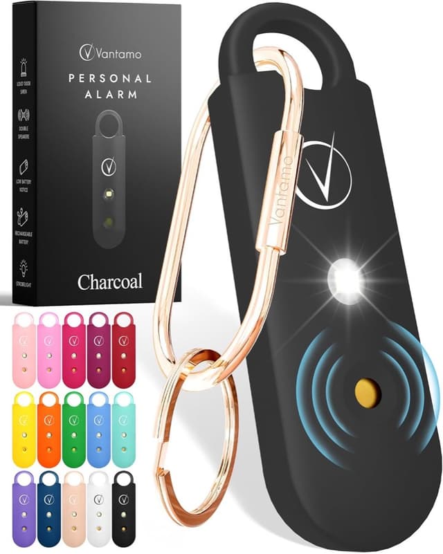 Vantamo Taschenalarm 130 dB, USB-C, Charcoal
