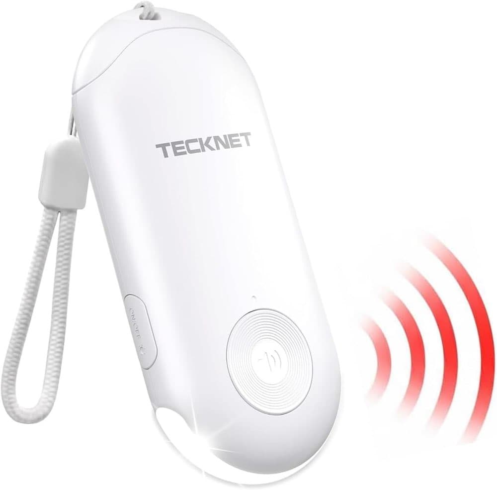TECKNET Taschenalarm 135 dB USB, Weiß