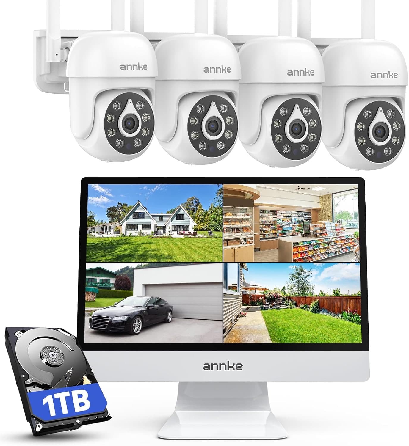 ANNKE 5MP PTZ 12" Monitor 1 TB
