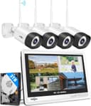 Hiseeu 5MP WLAN-Set 12" Monitor 3TB