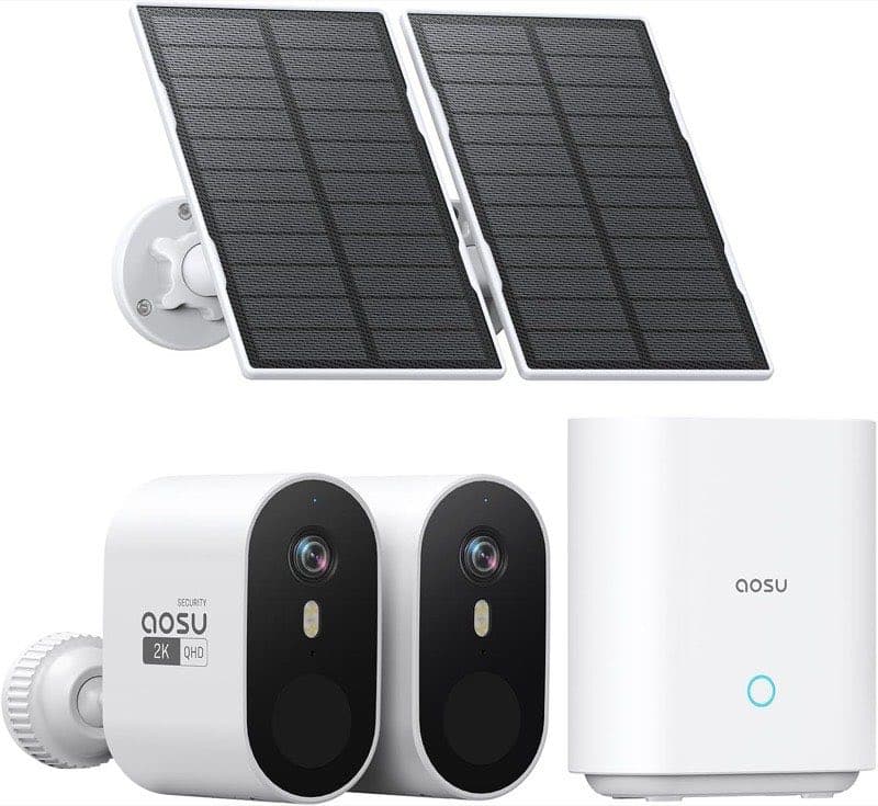 aosu 2K SolarCam 2-Cam-Kit