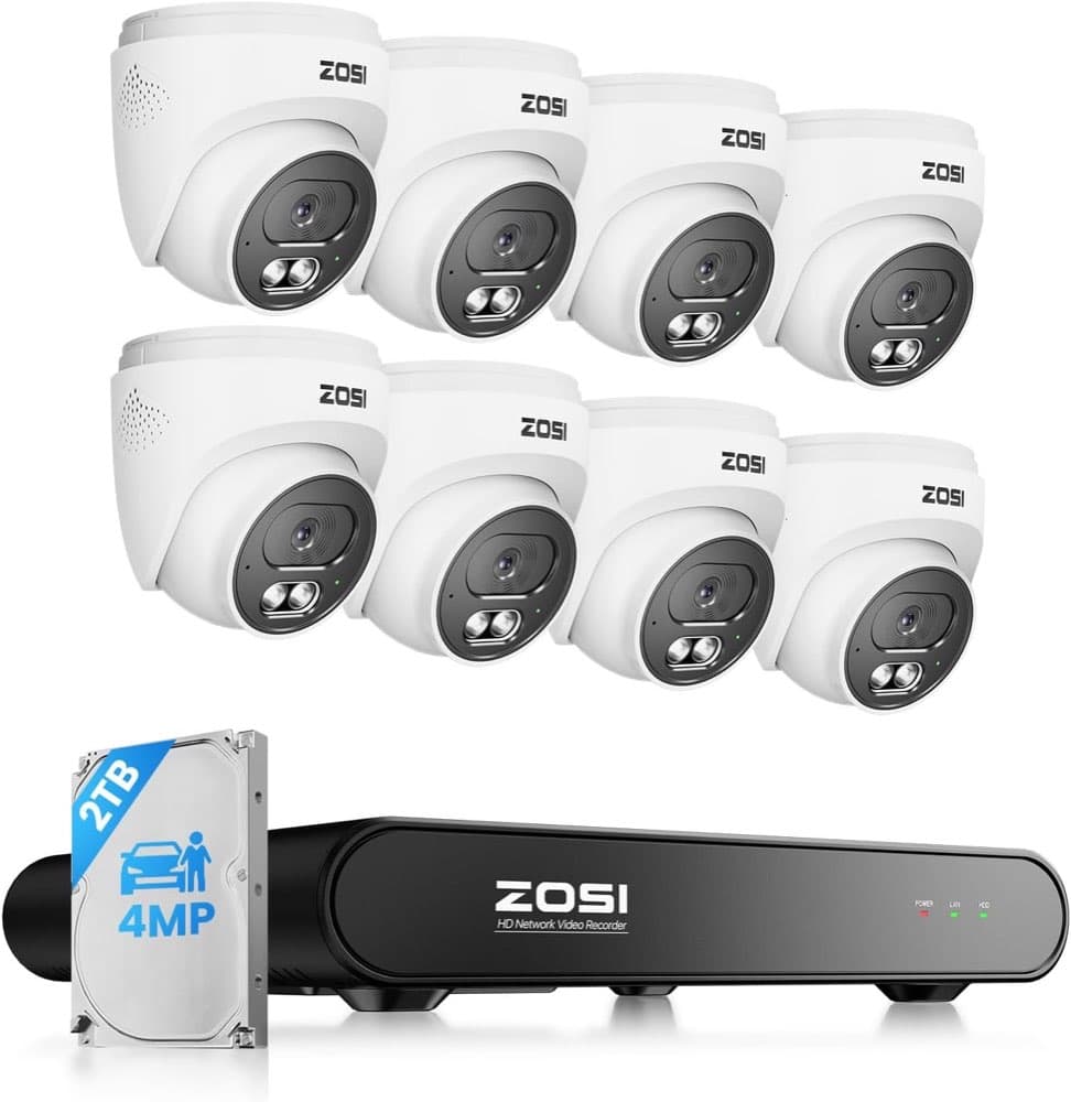 ZOSI C220 PoE-Set 8×4MP + 2TB NVR