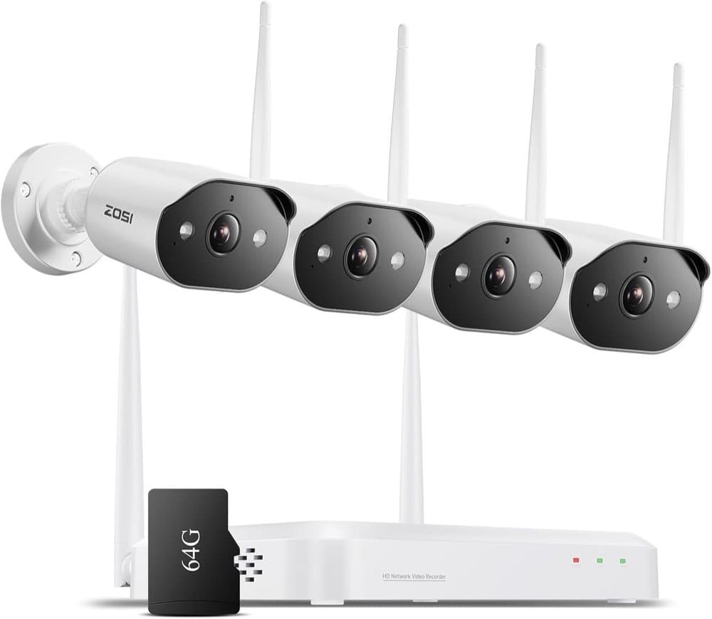 ZOSI 2K WiFi 6 NVR-Set 4 Kameras