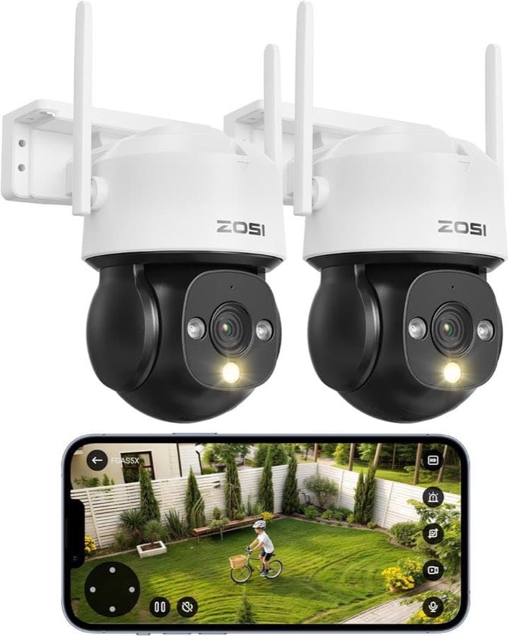 ZOSI 2× 2MP PTZ Outdoor WLAN Pack