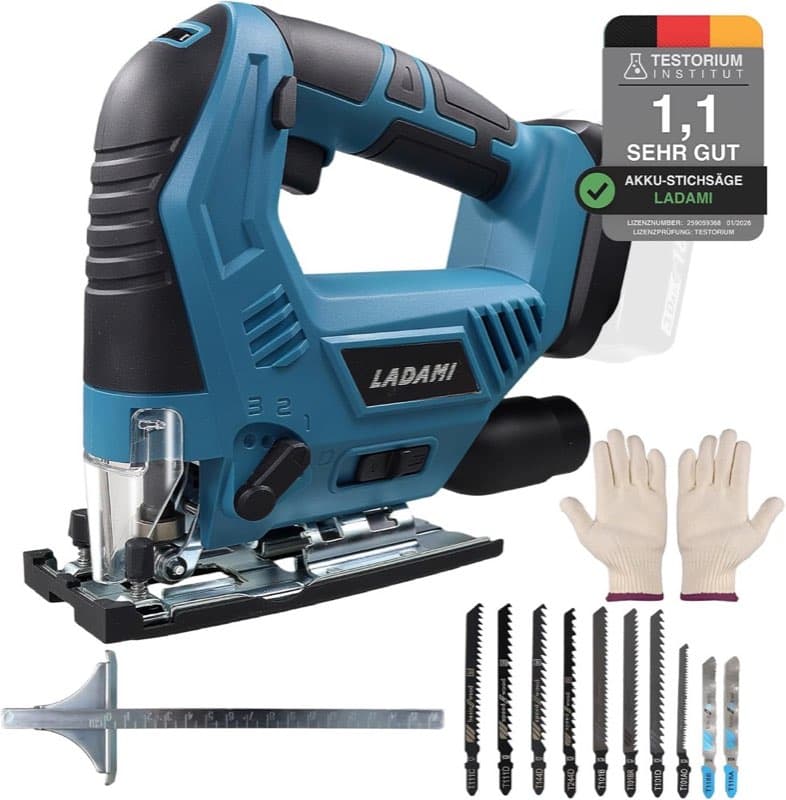 LADAMI Akku-Stichsäge (Makita-18V-kompatibel)