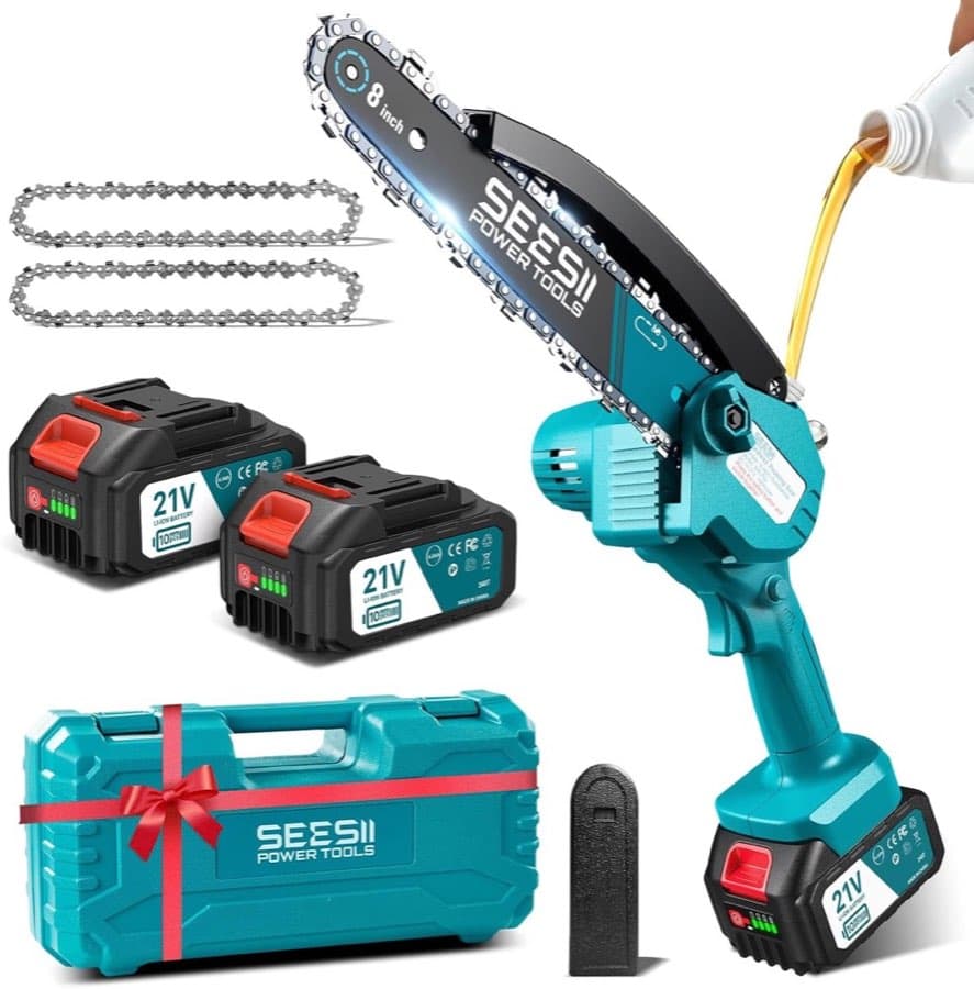SEESII Mini-Kettensäge M8 Pro 8 Zoll