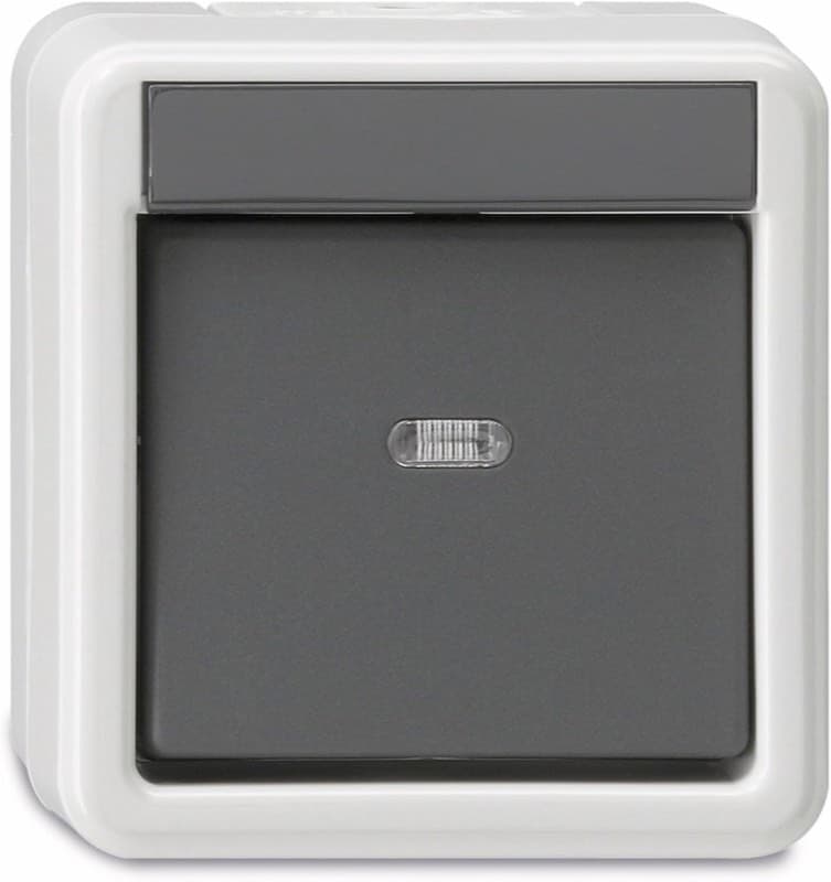 Gira 010630 Wechselschalter AP IP44 grau