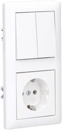 Gira Standard 55 Serienschalter + Steckdose