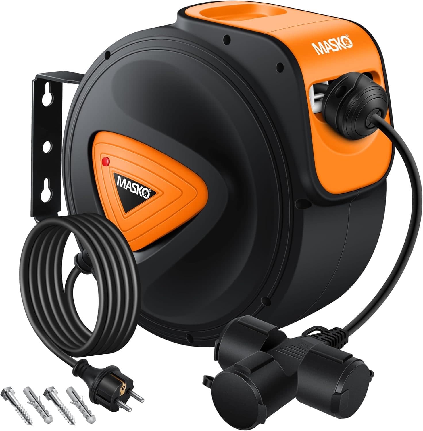 MASKO Automatik 20 m, 3-Fach, Schwarz/Orange