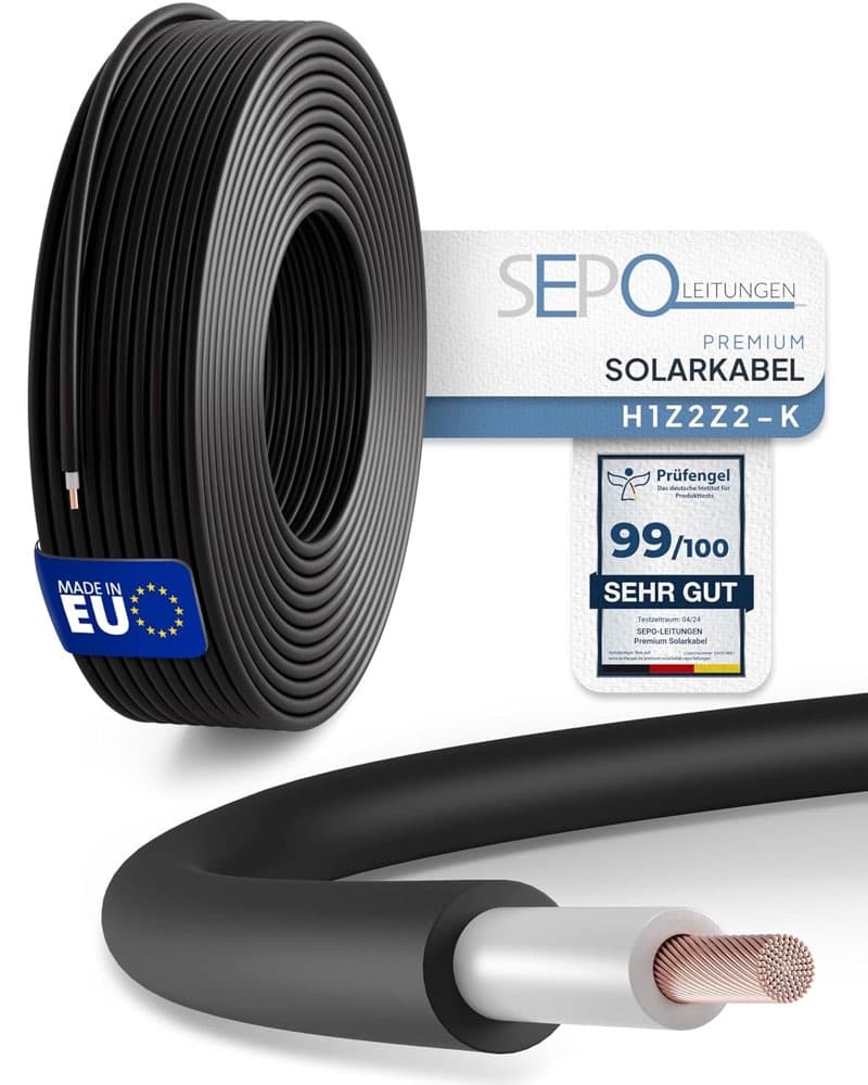 SEPO-LEITUNGEN 4 mm² 5 m Schwarz (Meterware)