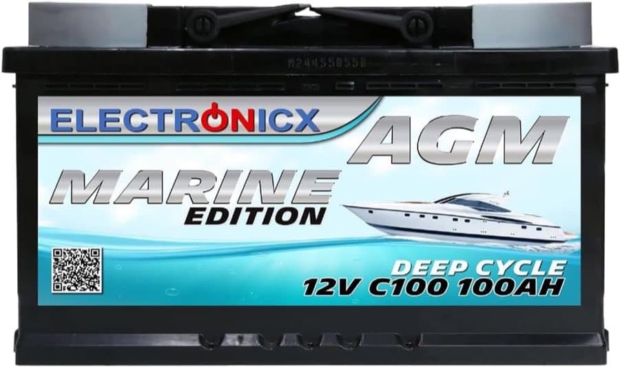 Electronicx AGM 12V 100Ah Marine/Solar