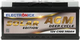 Electronicx Electronicx AGM Solar 12V 140Ah C100