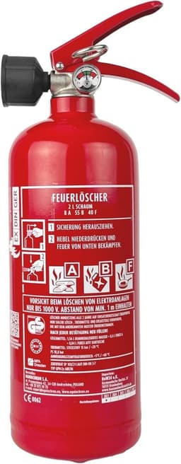 HausundWerkstatt24 GWG-2X ABF Schaum-Fettbrandlöscher 2 l