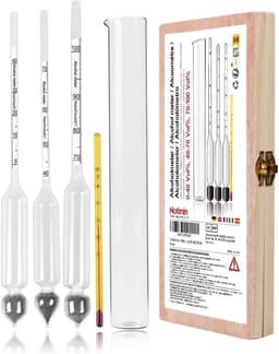 Notimin Alkoholmeter 3er-Set mit Glas-Messzylinder