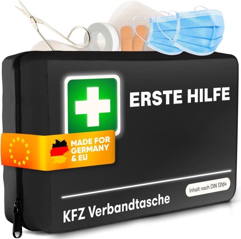 PURAHELP Erste-Hilfe-Set Auto schwarz