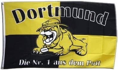 Flaggenfritze Dortmund Bulldogge 90×150 cm