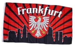 FahnenMax Frankfurt-Silhouette 90×150 cm