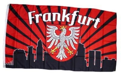 FahnenMax Frankfurt-Silhouette 90×150 cm