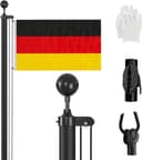 ZMTECH Fahnenmast 6 m mit 2 Flaggen