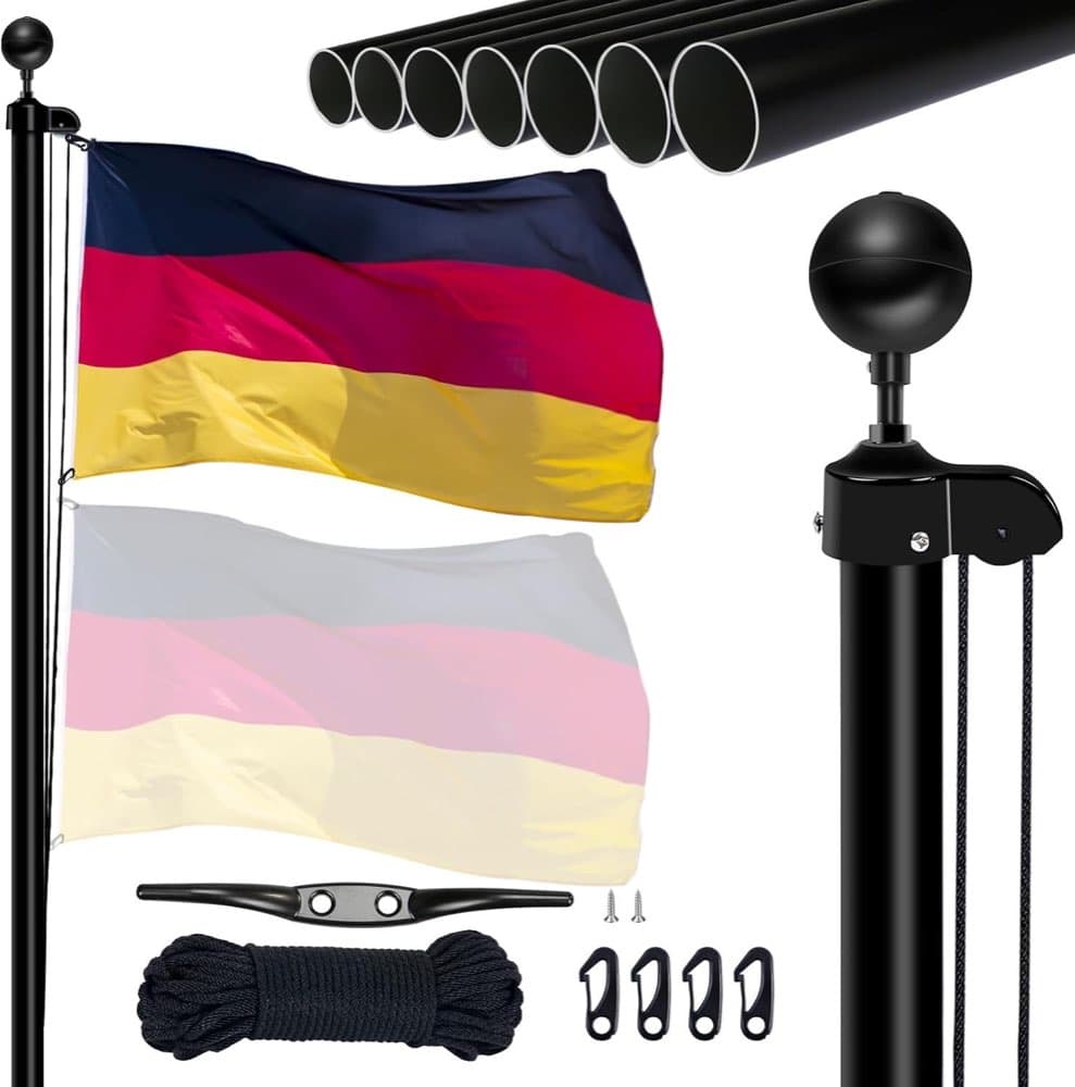 NQ Fahnenmast 6 m schwarz Ø 5 cm