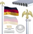 NQ Fahnenmast 6 m silber mit Adler