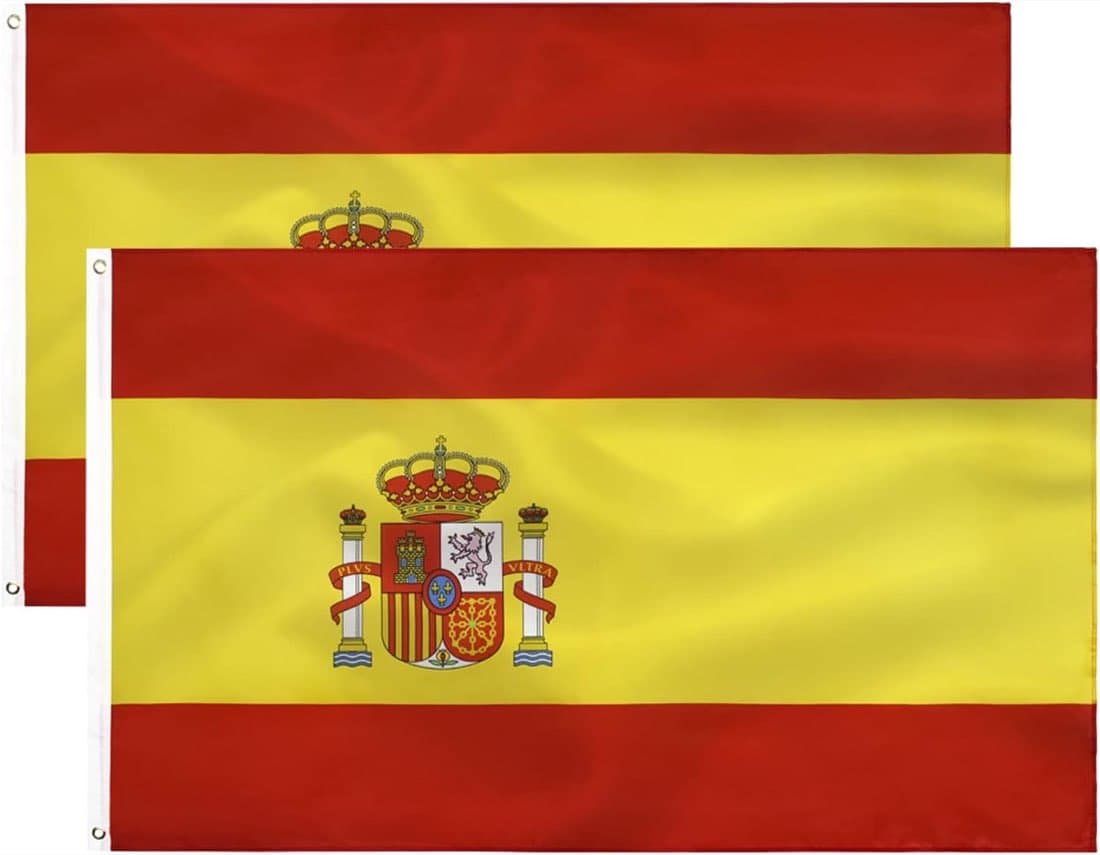 TCTOHZNG Spanien-Flagge 90×150 cm 2er-Pack