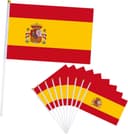 YAAVAAW Spanien-Handflaggen 10er-Set 14×21 cm