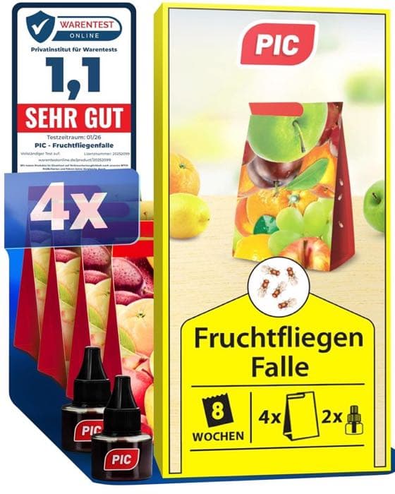 PIC Fruchtfliegenfalle Küche (4 Fallen)