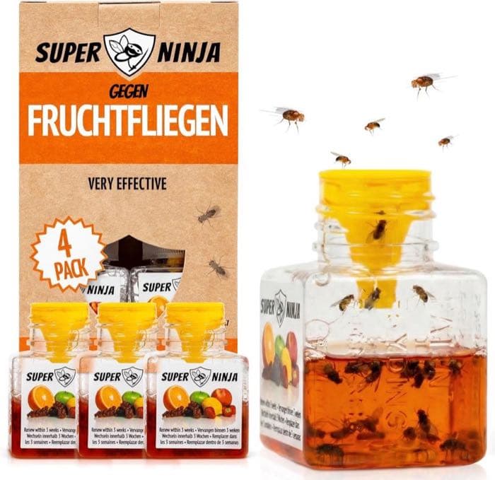 Super Ninja Fruchtfliegenfalle 4er-Pack