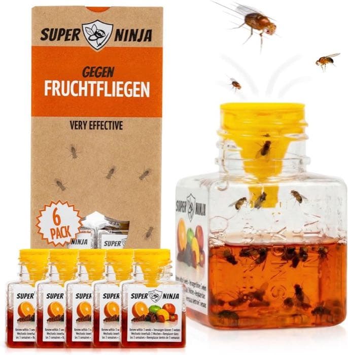 Super Ninja Fruchtfliegenfalle 6er-Pack