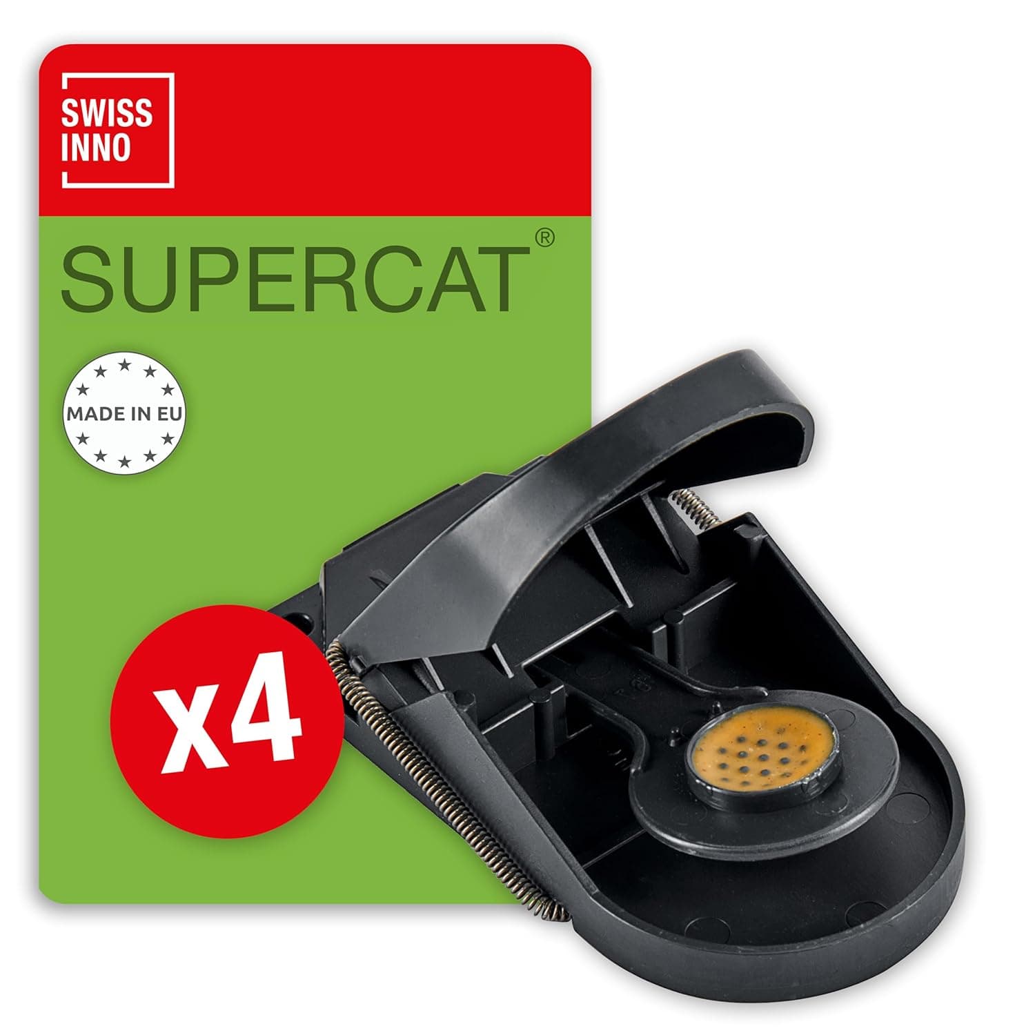 SWISSINNO SuperCat 4er mit Erdnussbutter-Köder