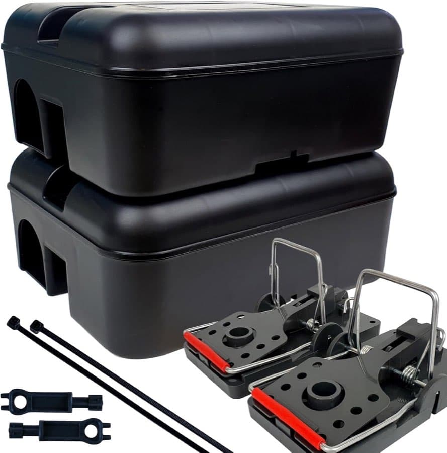 Roshield 2× Schutzbox mit Rattenfalle