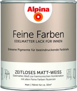 Alpina Alpina Feine Farben Lack Matt-Weiß 750 ml