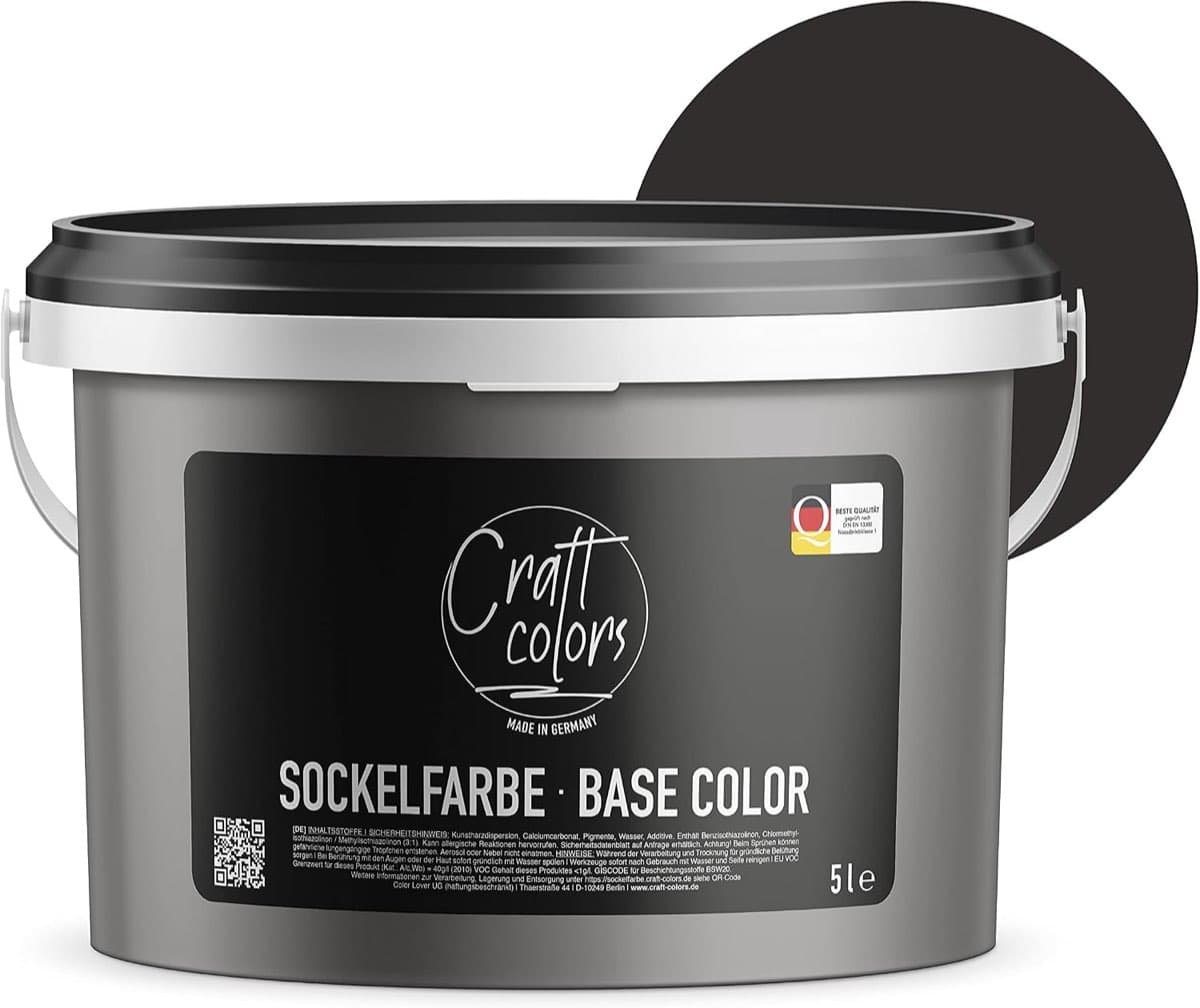 Craft Colors Sockelfarbe 5 L Anthrazit