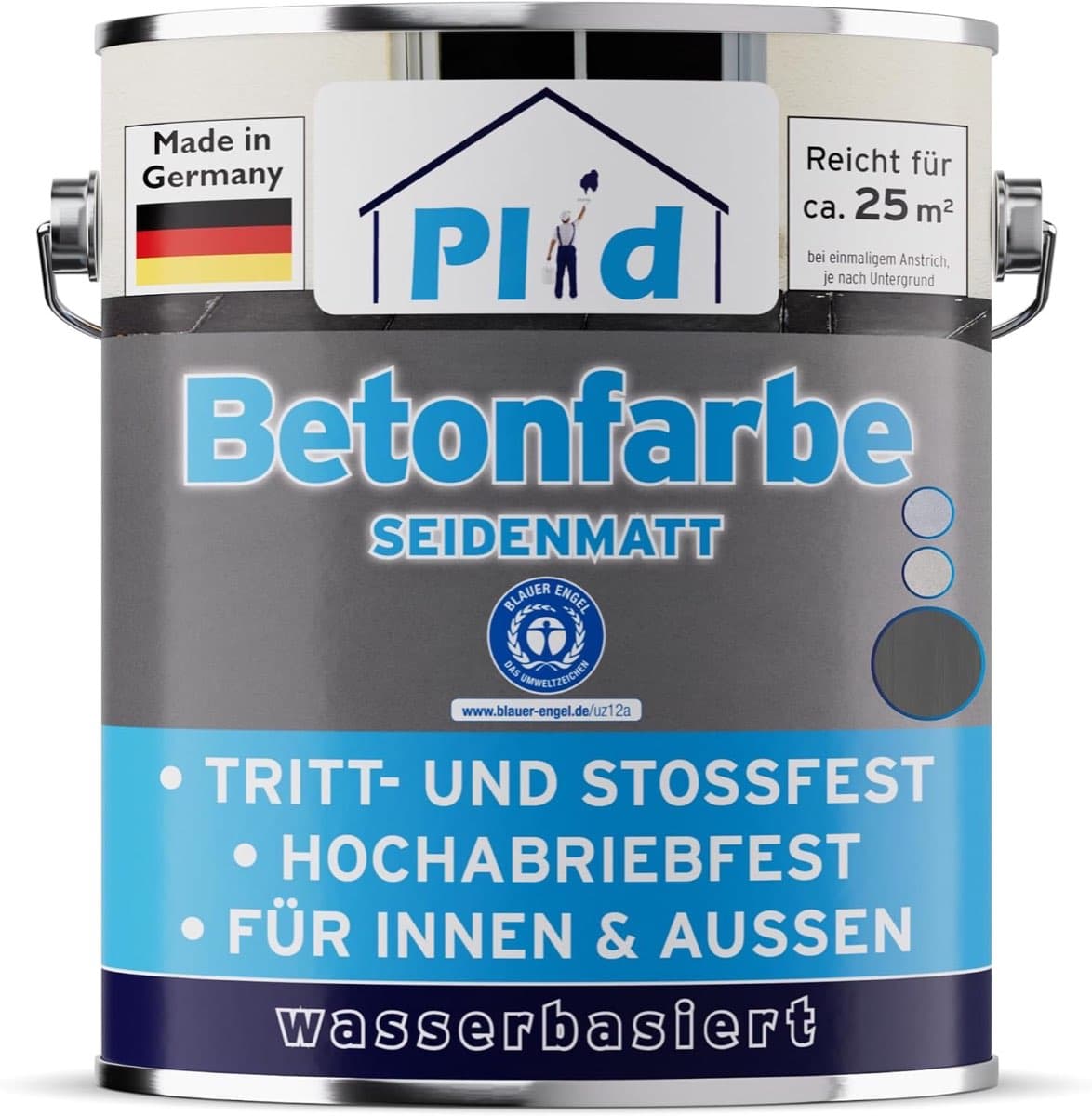Plid Betonfarbe Anthrazitgrau 2,5 L