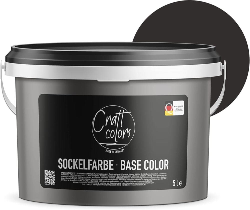 Craft Colors Sockelfarbe Anthrazit 5 L