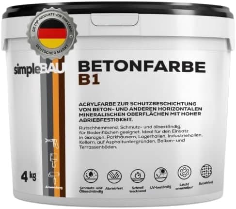 simpleBAU Betonfarbe Anthrazit 4 kg
