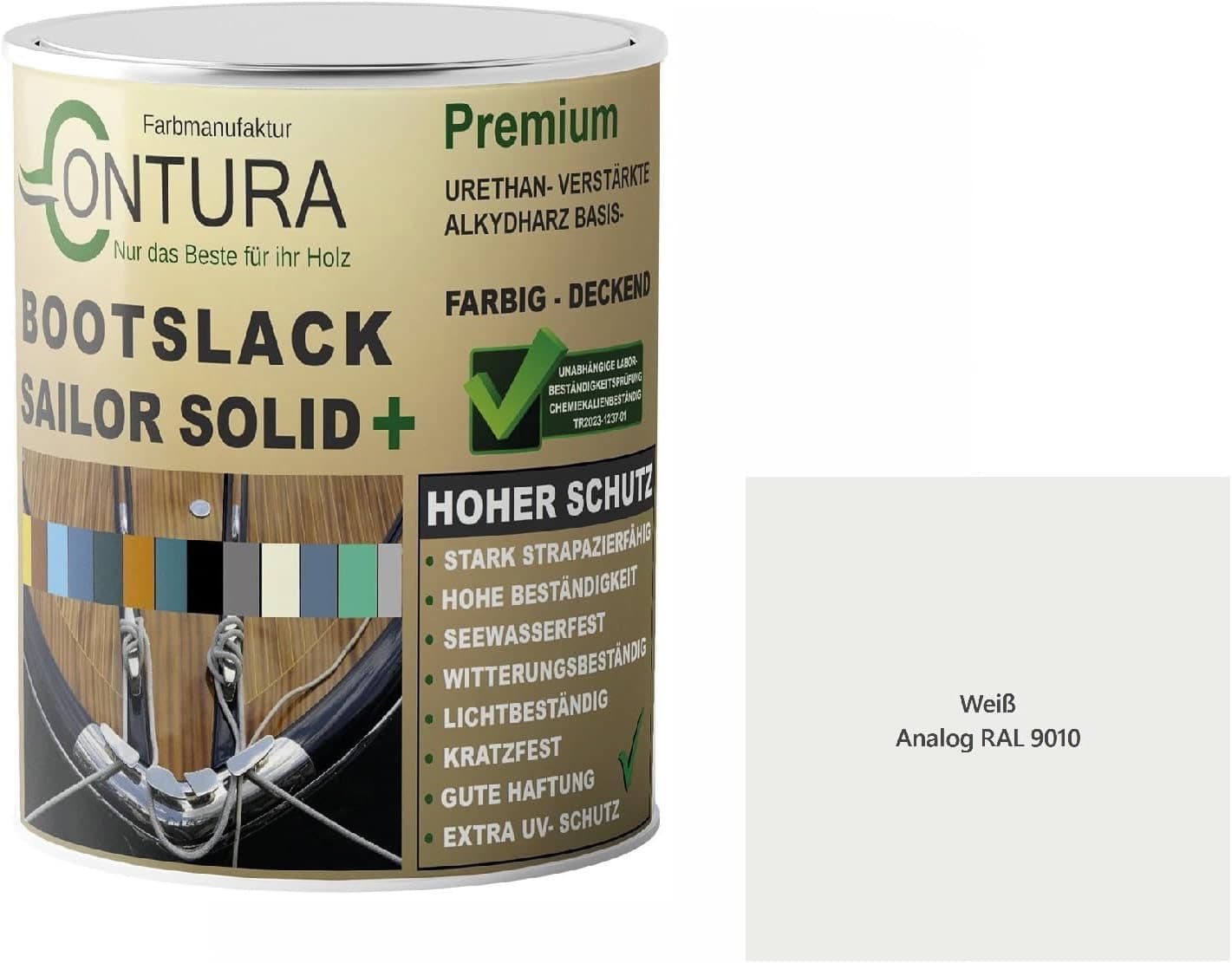 Contura Bootslack seidenmatt Weiß 500 ml