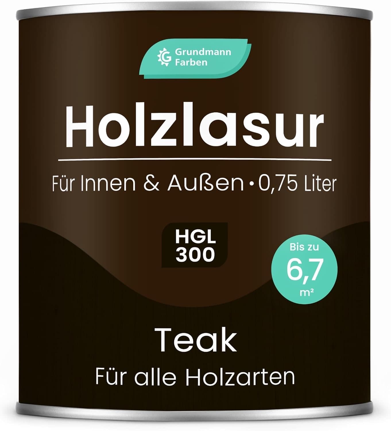 Grundmann Holzschutzlasur Teak 750 ml