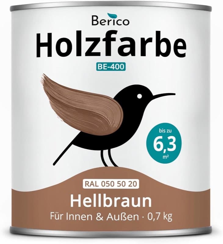Berico Holzfarbe 4in1 Hellbraun