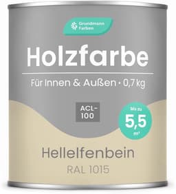 Grundmann Farben Grundmann ACL 100 Holzfarbe RAL 1015 0,7 kg