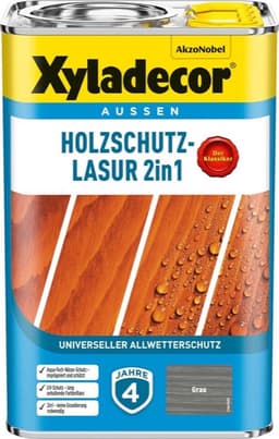Xyladecor Xyladecor Holzschutz-Lasur 2in1 Grau 4 l