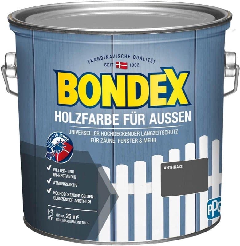 Bondex Holzfarbe Außen Anthrazit 2,5 l