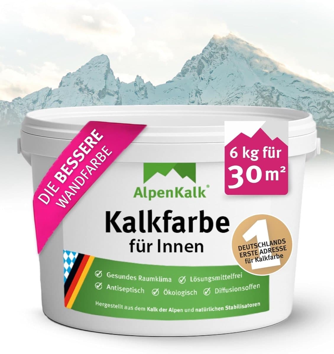 AlpenKalk Innen-Kalkfarbe 6 kg