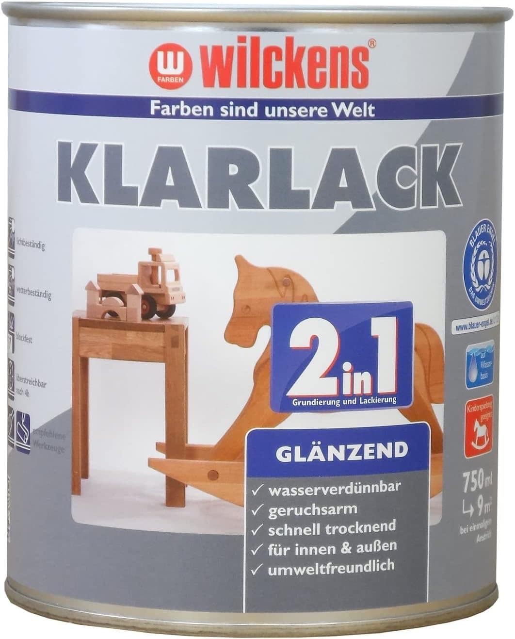 Wilckens 2in1 Klarlack glänzend 750 ml